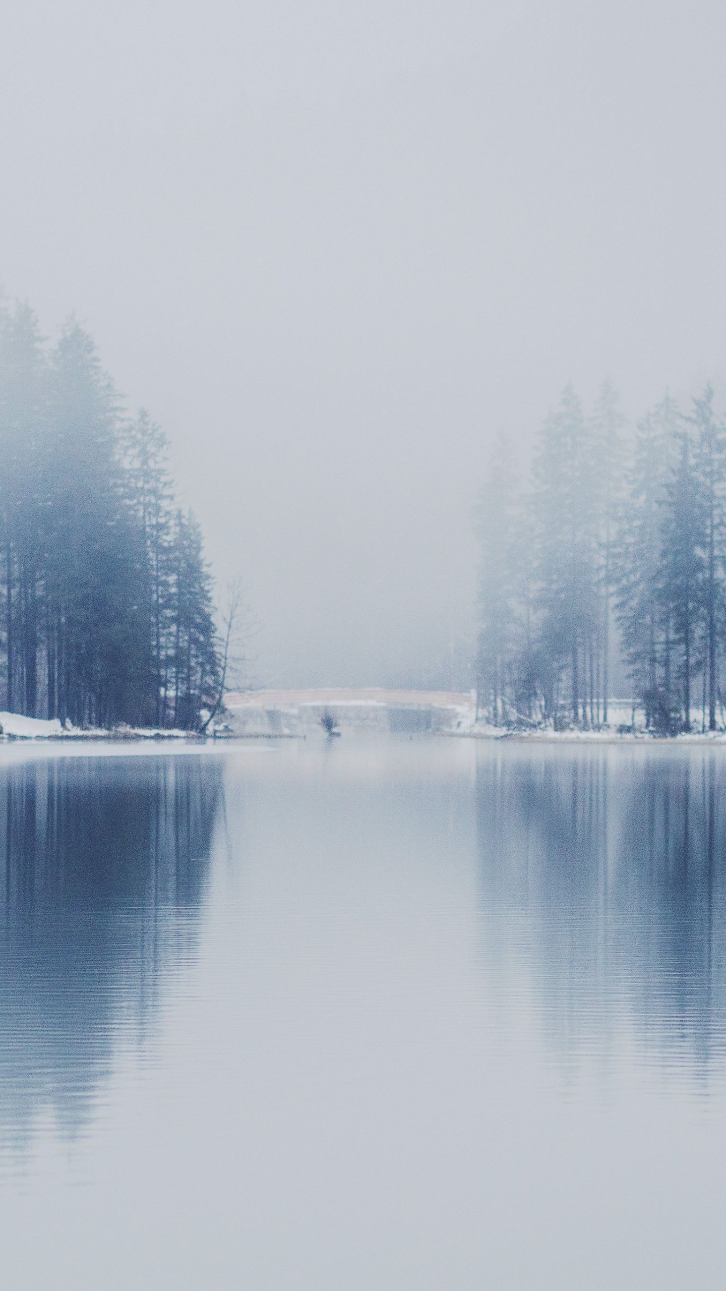 Misty Lake - Lake Norman Winter , HD Wallpaper & Backgrounds