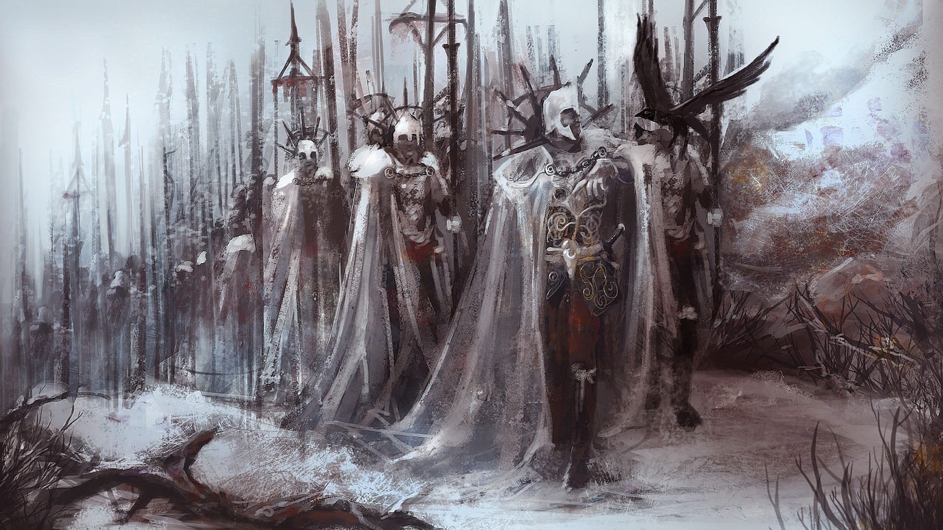 [revised] The Lord Of The Rings Art 1080p Wallpaper - Medieval Army Marching Art , HD Wallpaper & Backgrounds