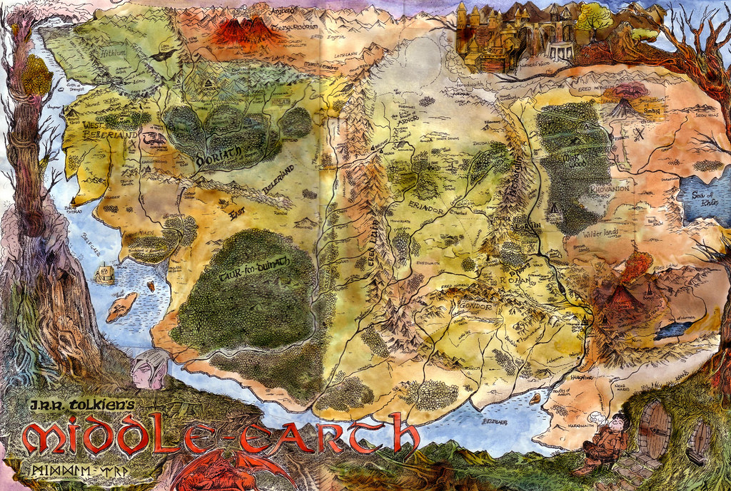 Nice Maps Indeed The Second Map, Might Look A Bit Funny - Full Map Of Beleriand , HD Wallpaper & Backgrounds