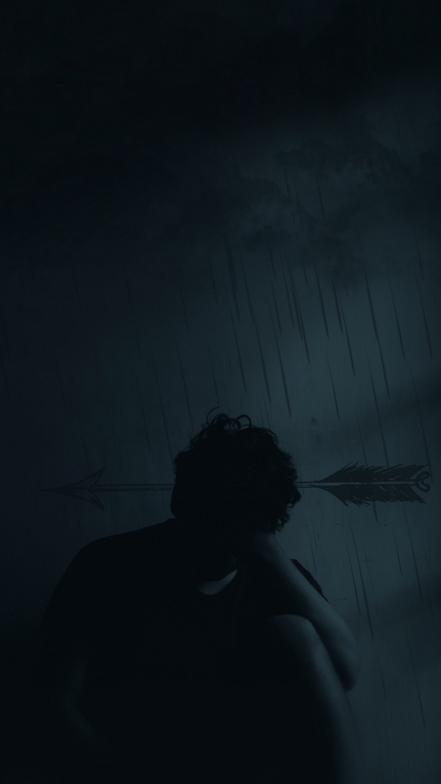 Wallpaper Silhouette, Arrow, Loneliness, Lonely, Sadness, - Darkness , HD Wallpaper & Backgrounds