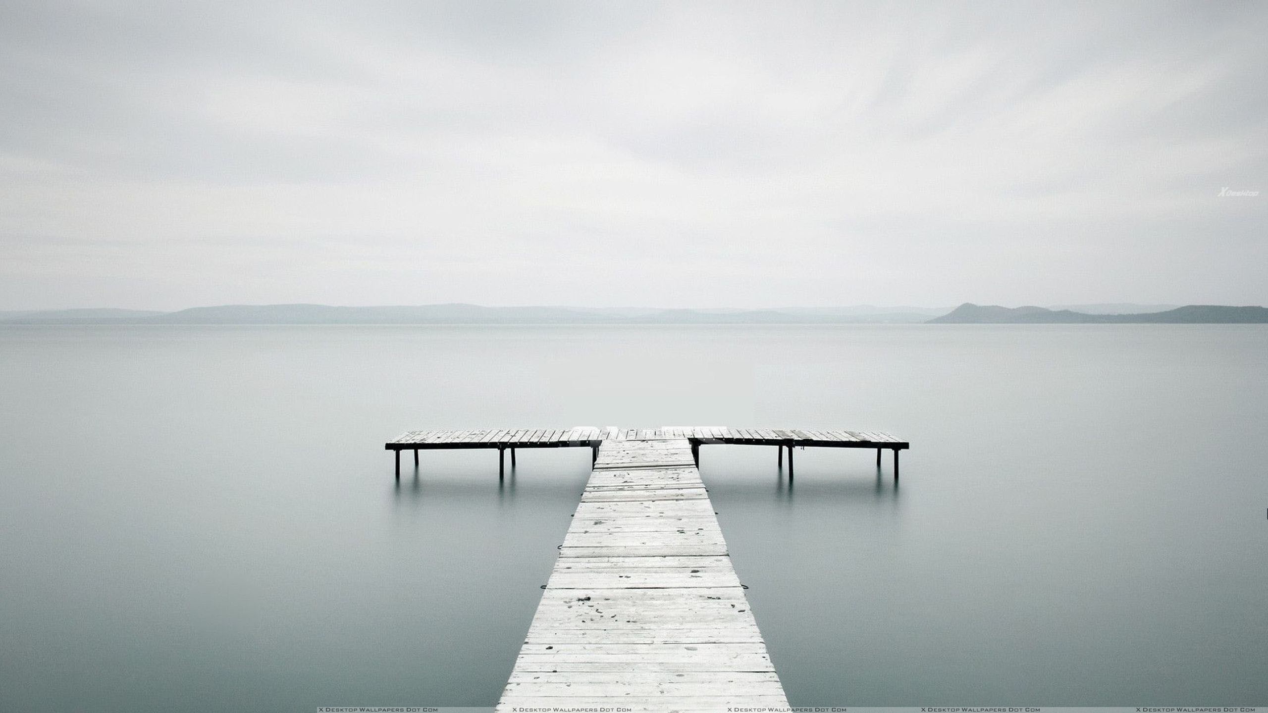 You Are Viewing Wallpaper - Dock On Misty Lake , HD Wallpaper & Backgrounds