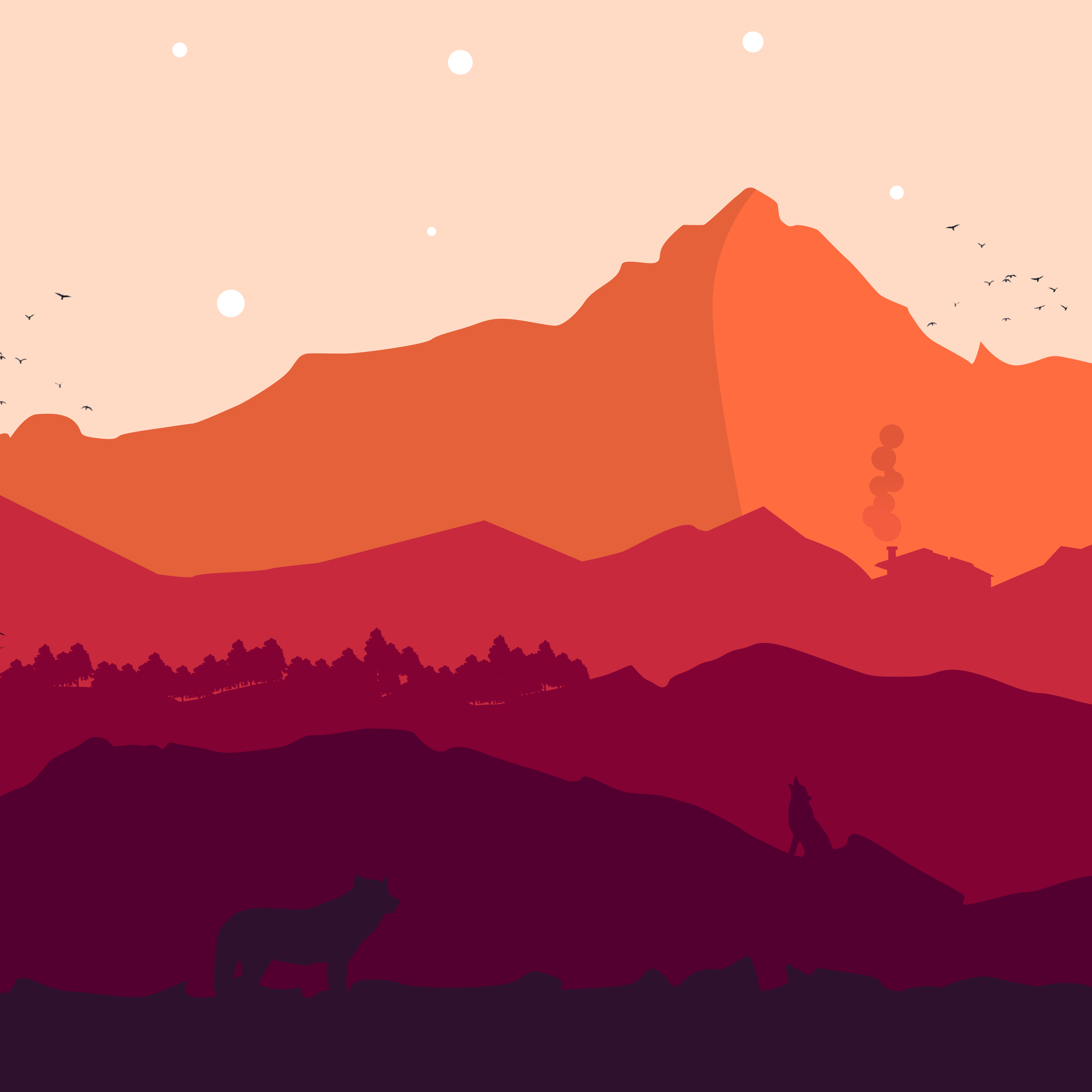 Firewatch 10k H8 - Simple Mountains , HD Wallpaper & Backgrounds