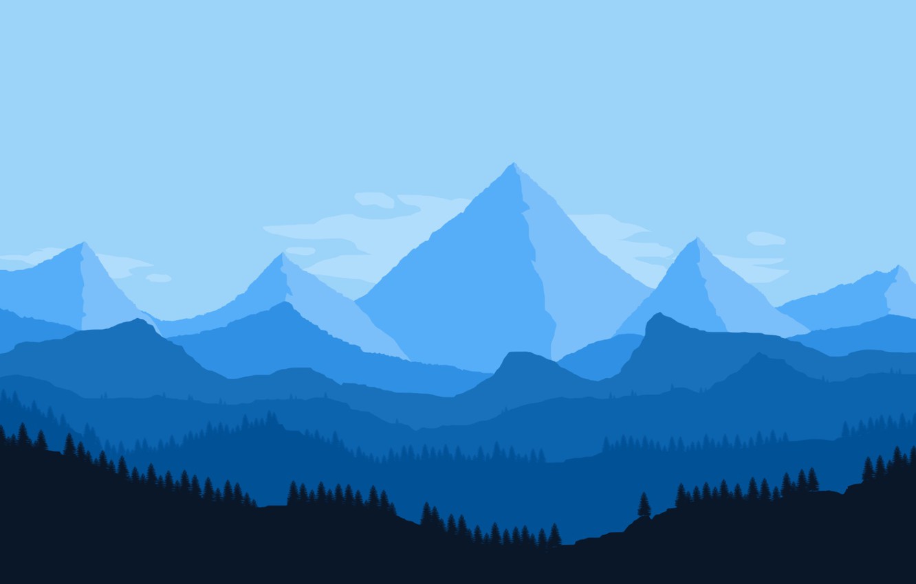Photo Wallpaper Mountains, The Game, Forest, View, - Firewatch Blue , HD Wallpaper & Backgrounds