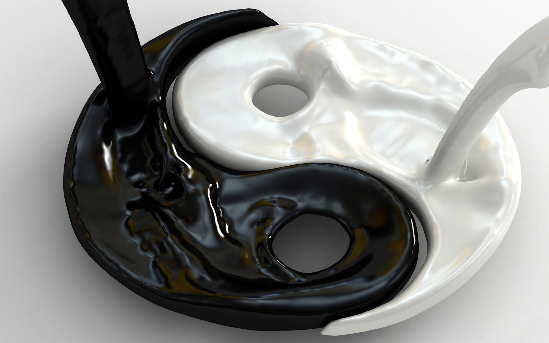 Balance Wallpaper - Yin Yang Wallpaper 3d , HD Wallpaper & Backgrounds