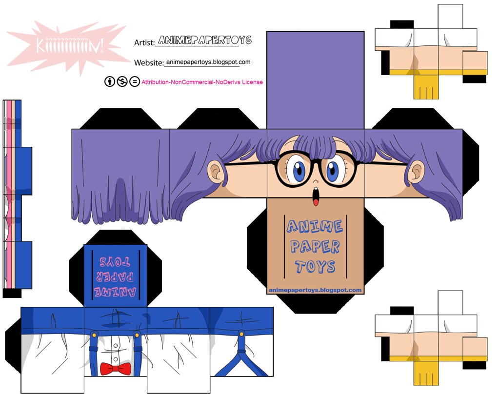 Arale Norimaki - Papercraft Slam Dunk , HD Wallpaper & Backgrounds