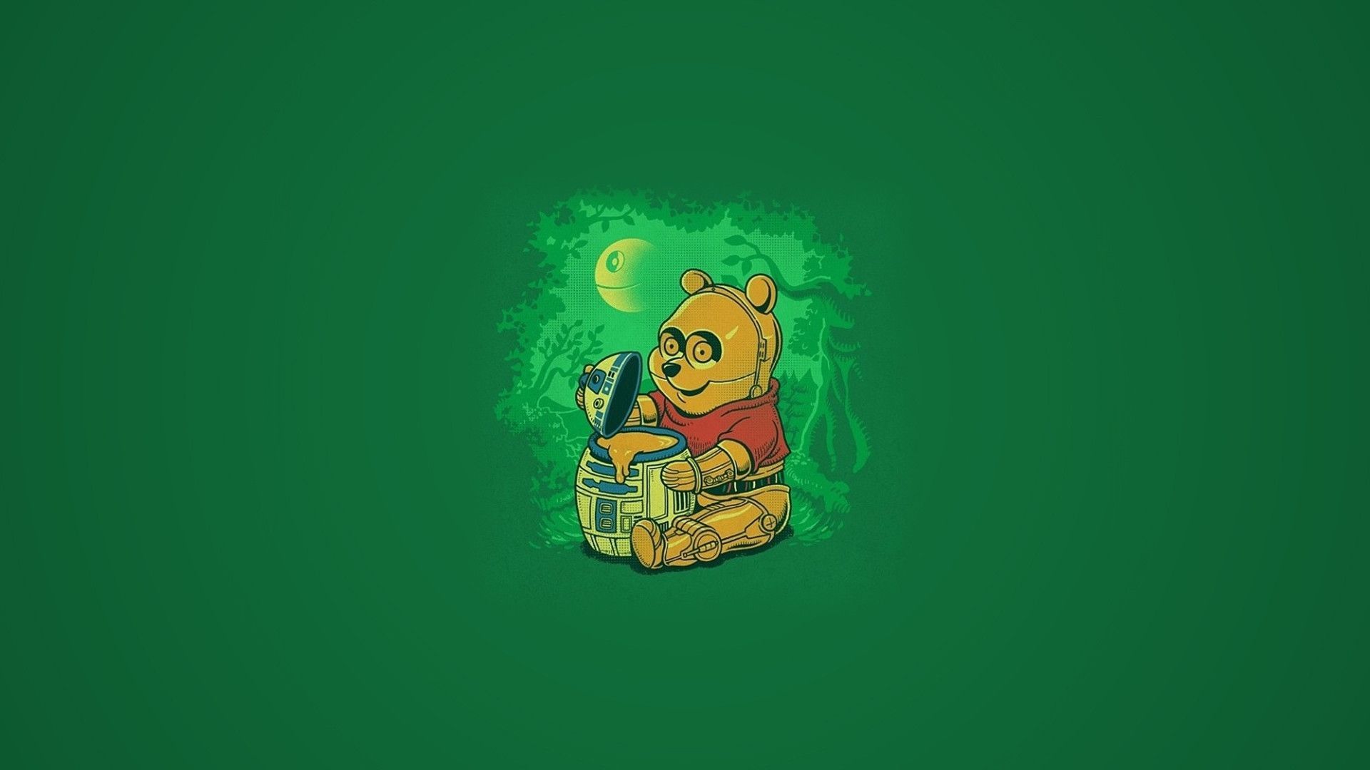 Winnie The Pooh Star Wars Crossover Wallpaper - Funny Star Wars Background , HD Wallpaper & Backgrounds