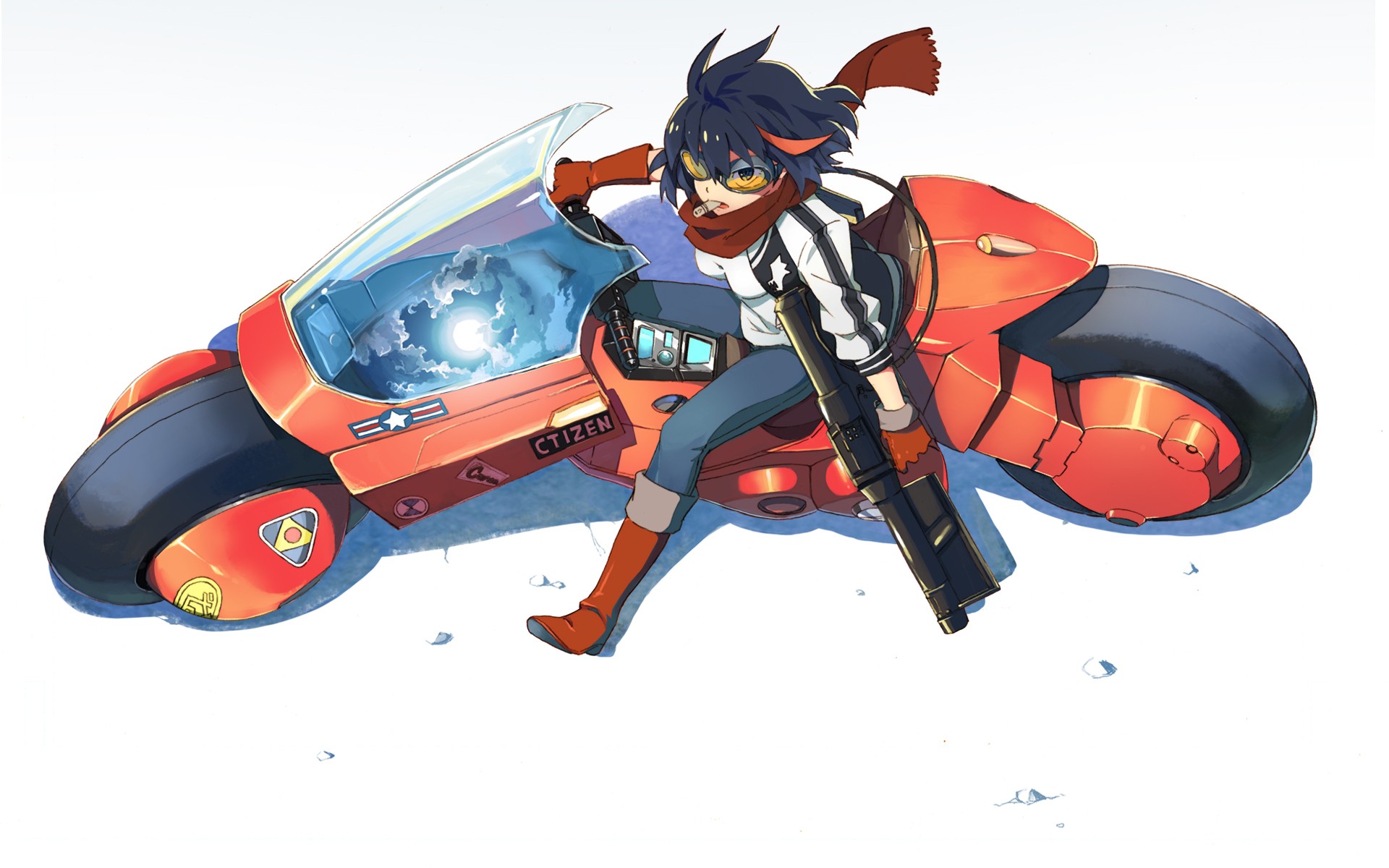Matoi Ryuuko Anime Kill La Kill Motorcycle Little Witch Matoi Ryuuko Anime Kill La Kill Motorcycle Little Witch