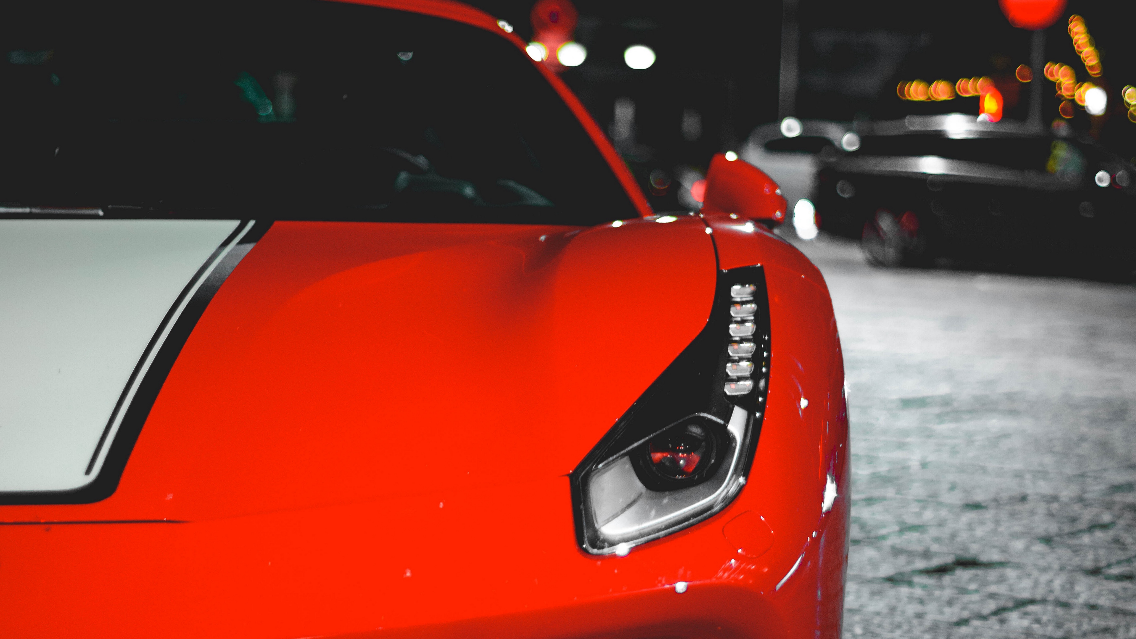 Wallpaper Auto, Front View, Red, Sport Car - Car Wallpaper 4k For Android , HD Wallpaper & Backgrounds