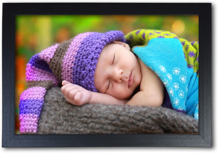 Cute Sleeping Baby Poster With Frame Paper Print (14 - Baby Hd Wallpapers Free Download , HD Wallpaper & Backgrounds