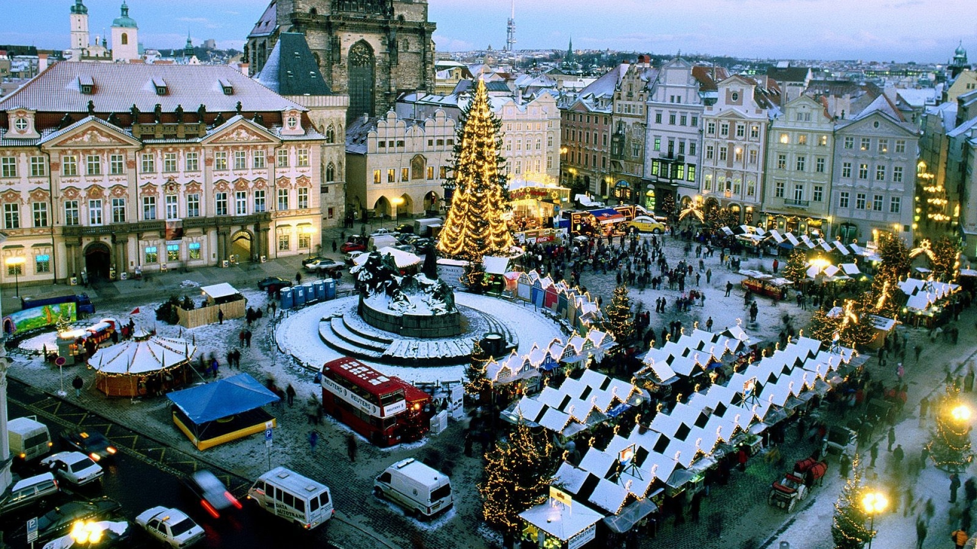 New Year, Christmas, City - Old Town Square , HD Wallpaper & Backgrounds