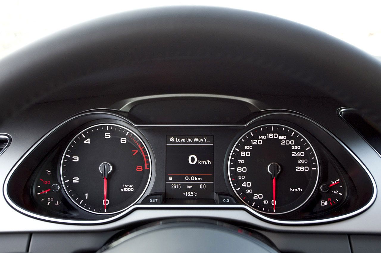 Audi A4 2014 Dashboard Speedometer Wallpaper - Audi A4 2013 Inside , HD Wallpaper & Backgrounds