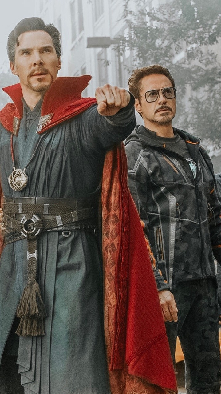 Mcu Cast Lockscreens - Tony Stark And Doctor Strange , HD Wallpaper & Backgrounds
