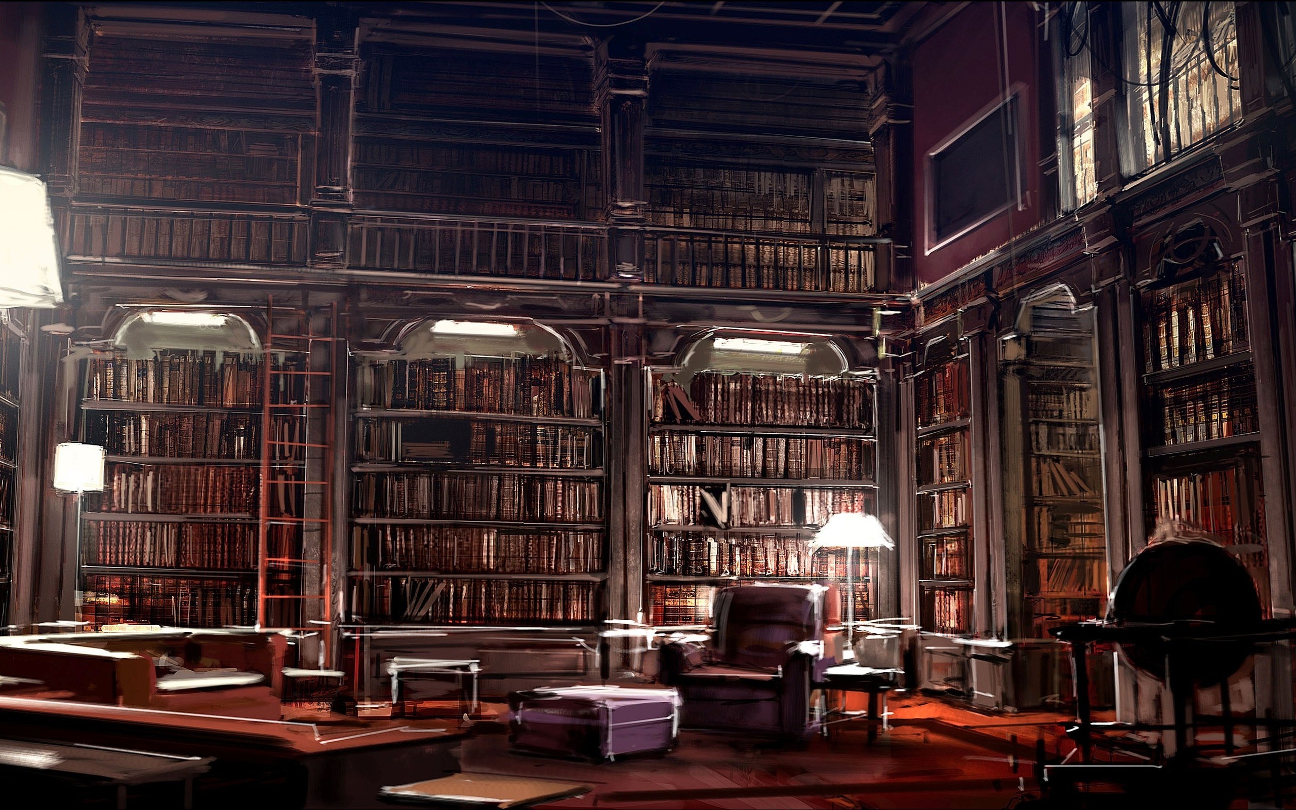 Libraries Lesen Hintergrunde Old Library Background 1243670