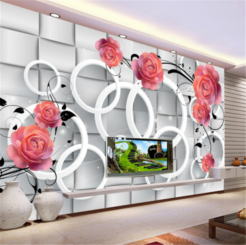 3d Rot Flower Ring 733 Wallpaper Mural Paper Wall Print - Wallpaper , HD Wallpaper & Backgrounds