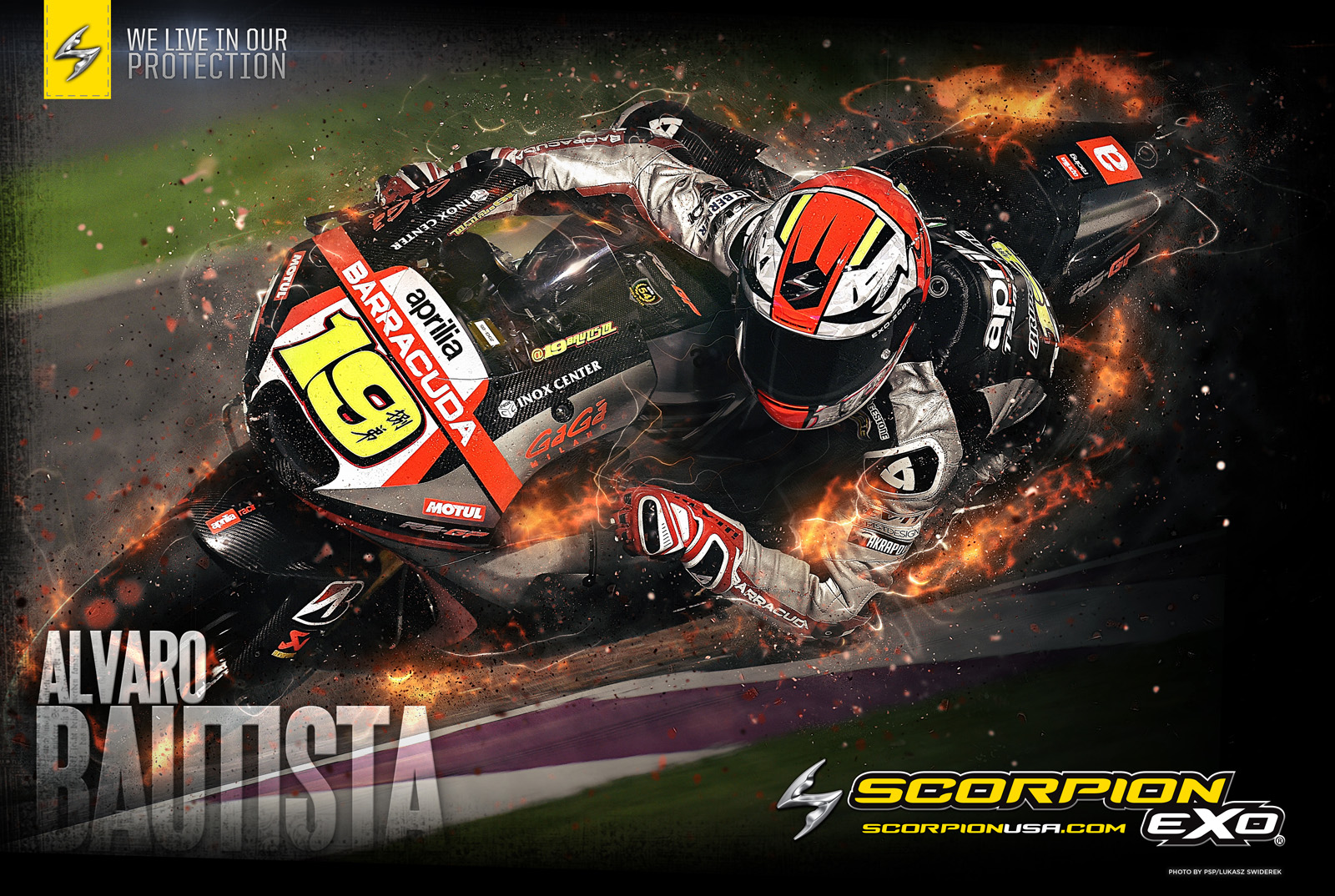 Alvaro Bautista Scorpion Helmet , HD Wallpaper & Backgrounds
