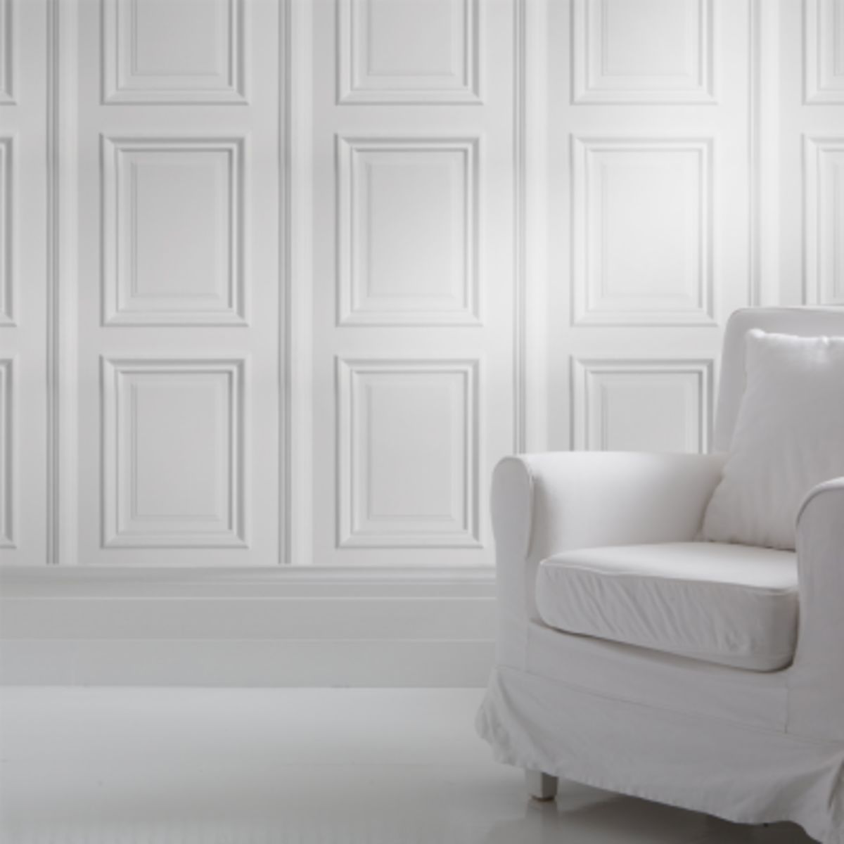 Panelling Wallpaper From Mineheart - Interior White , HD Wallpaper & Backgrounds