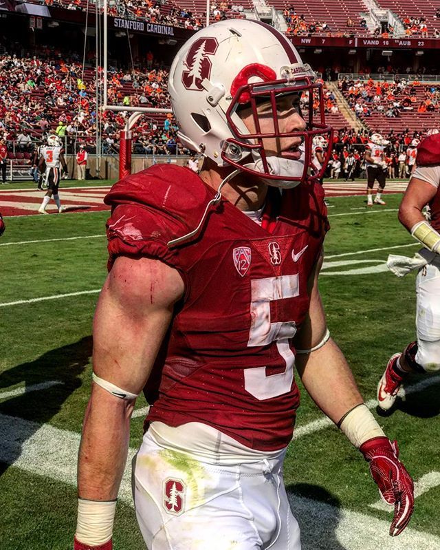 Christian Mccaffrey - Stanford Black Red Jerseys Christian Mccaffrey , HD Wallpaper & Backgrounds