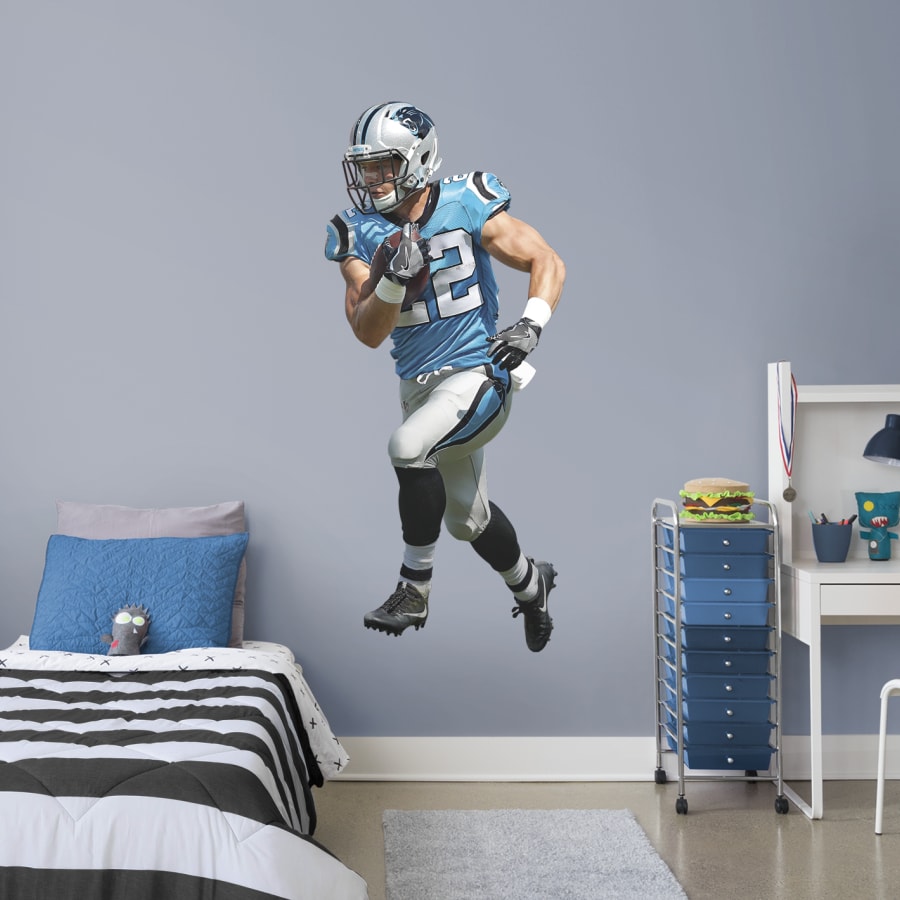 Life-size Officially Licensed Nfl Removable Wall Decal - Christian Mccaffrey Fathead , HD Wallpaper & Backgrounds