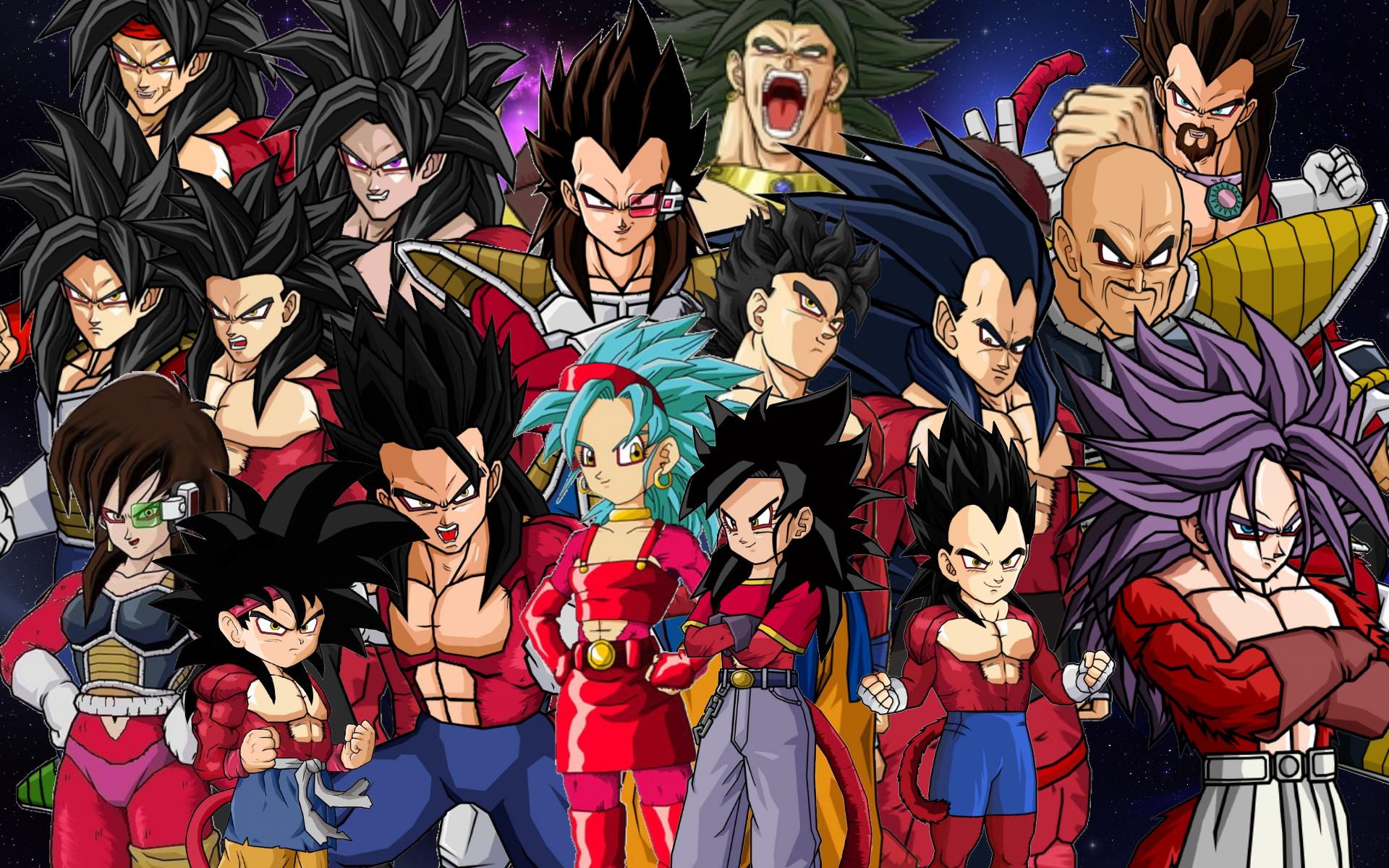 Goku Ss4 Wallpaper Wallpapersafari - Dragon Ball All Super Saiyan 4 , HD Wallpaper & Backgrounds