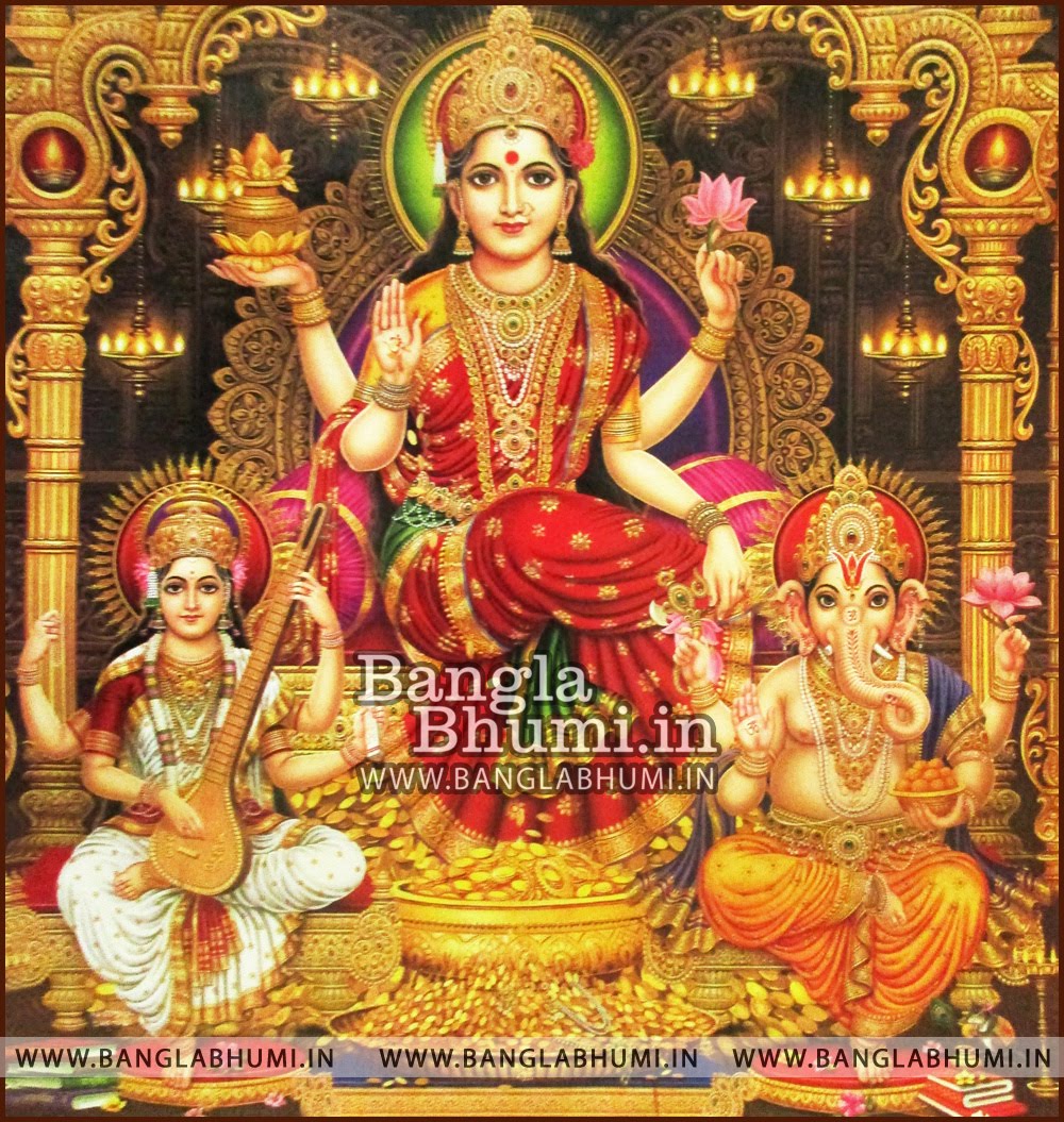 Laxmi Saraswati Ganesh Ji Wallpapers Daily Motivational - Full Hd Laxmi Ganesh And Saraswati , HD Wallpaper & Backgrounds