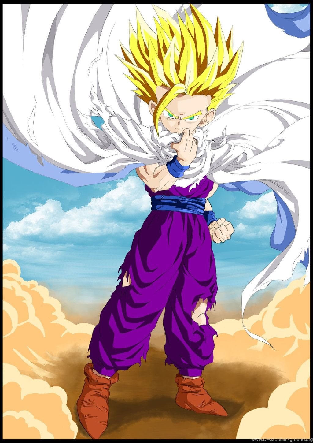 Gohan - Gohan Super Saiyan 2 Art , HD Wallpaper & Backgrounds