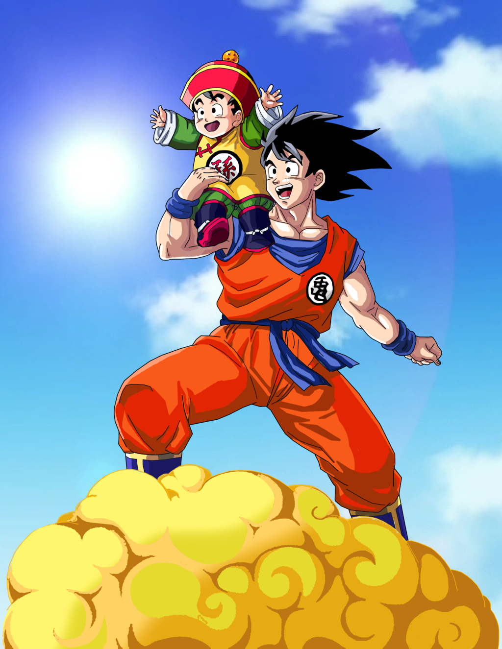 Goku And Gohan Wallpaper Phone Version By Brusselthesaiyan - Goku Y Gohan Hd , HD Wallpaper & Backgrounds