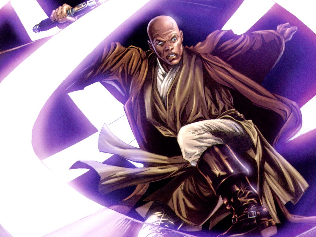 Luke Skywalker Vs Mace Windu , HD Wallpaper & Backgrounds