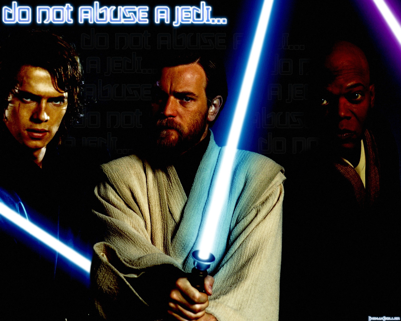 Anakin,obi Wan Kenobi And Mace Windu - Action Film , HD Wallpaper & Backgrounds