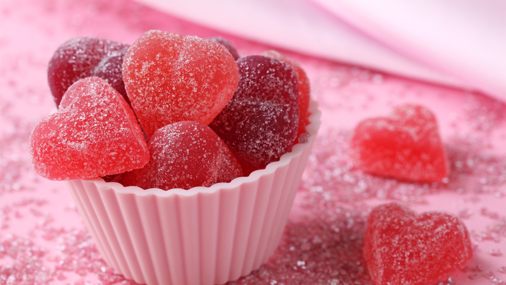 Wallpaper Red Marmalade Sugar, Heart-shaped Candy, - Hd Wallpapers Sweets , HD Wallpaper & Backgrounds