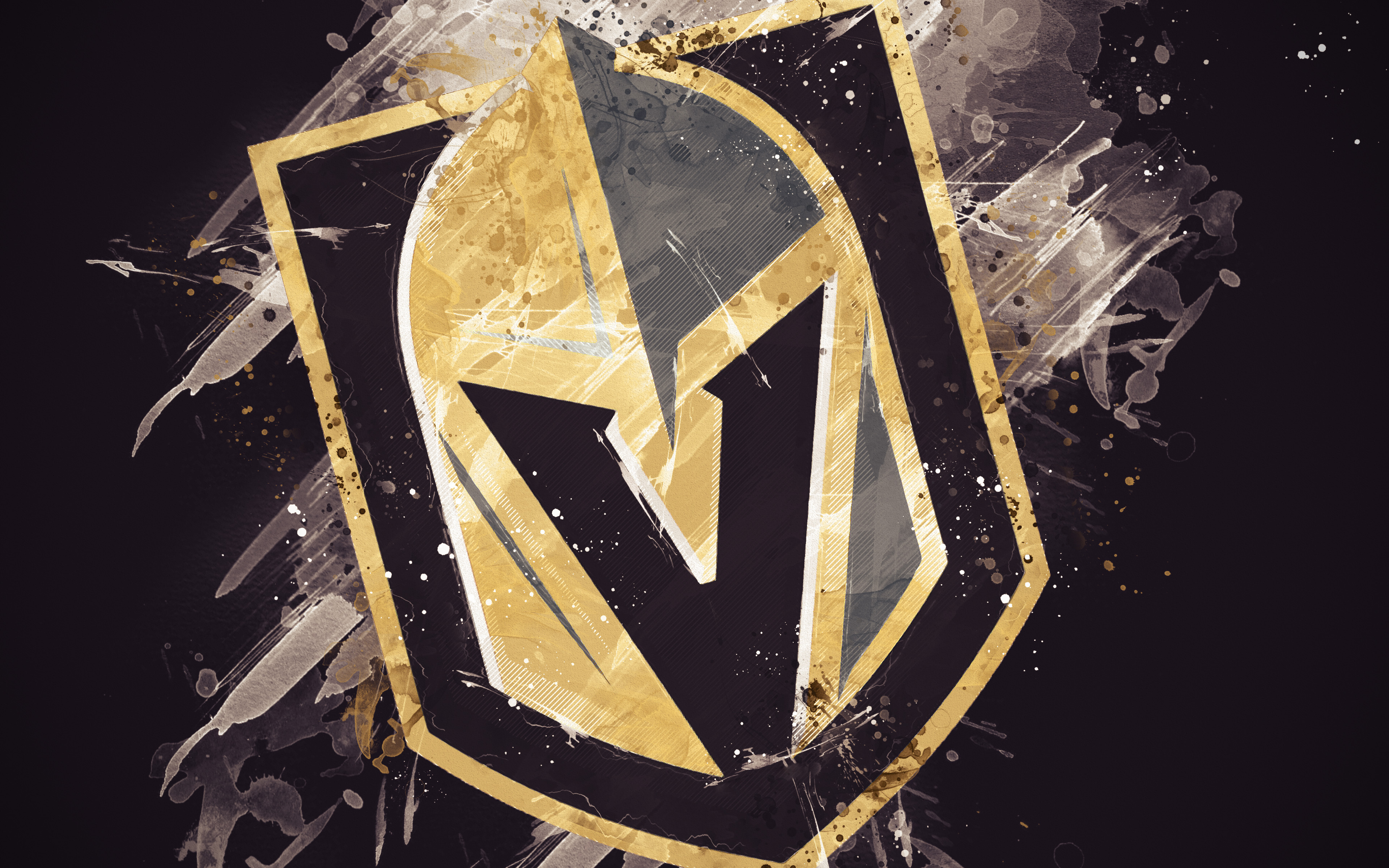 Vegas Golden Knights 4k Ultra Hd Wallpaper - Las Vegas Golden Knights Logo , HD Wallpaper & Backgrounds