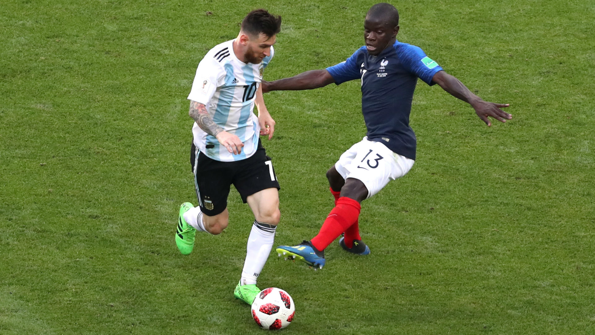 N'golo Kante Is Fundamental For France Lucas Hernandez - Argentina Vs La France Messi Vs Kante , HD Wallpaper & Backgrounds