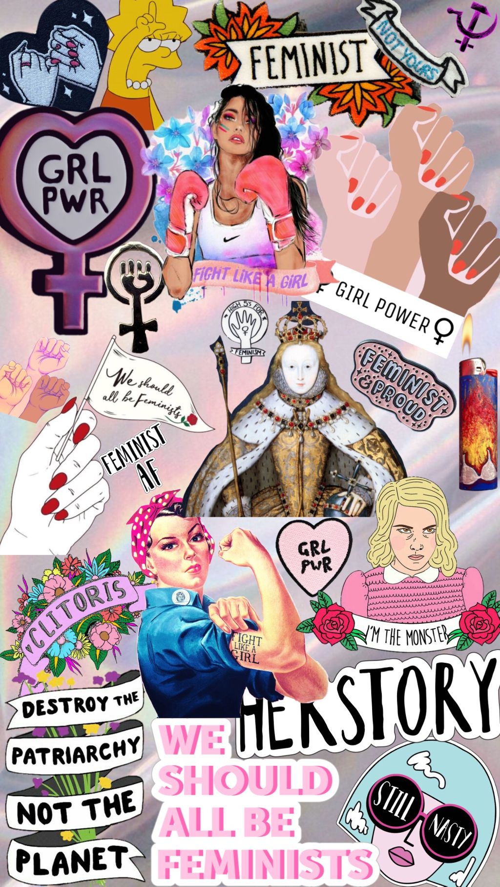 Feminist Wallpaper - Girl Power Wallpaper Iphone , HD Wallpaper & Backgrounds