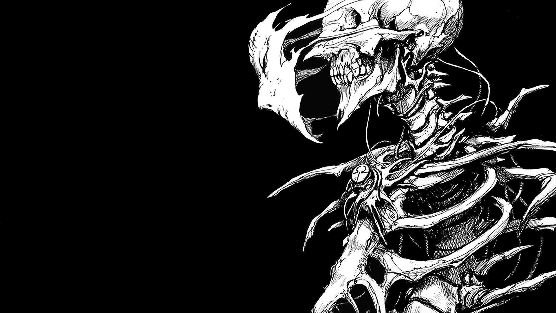 Skeleton Hd Wallpaper - Hd Manga , HD Wallpaper & Backgrounds