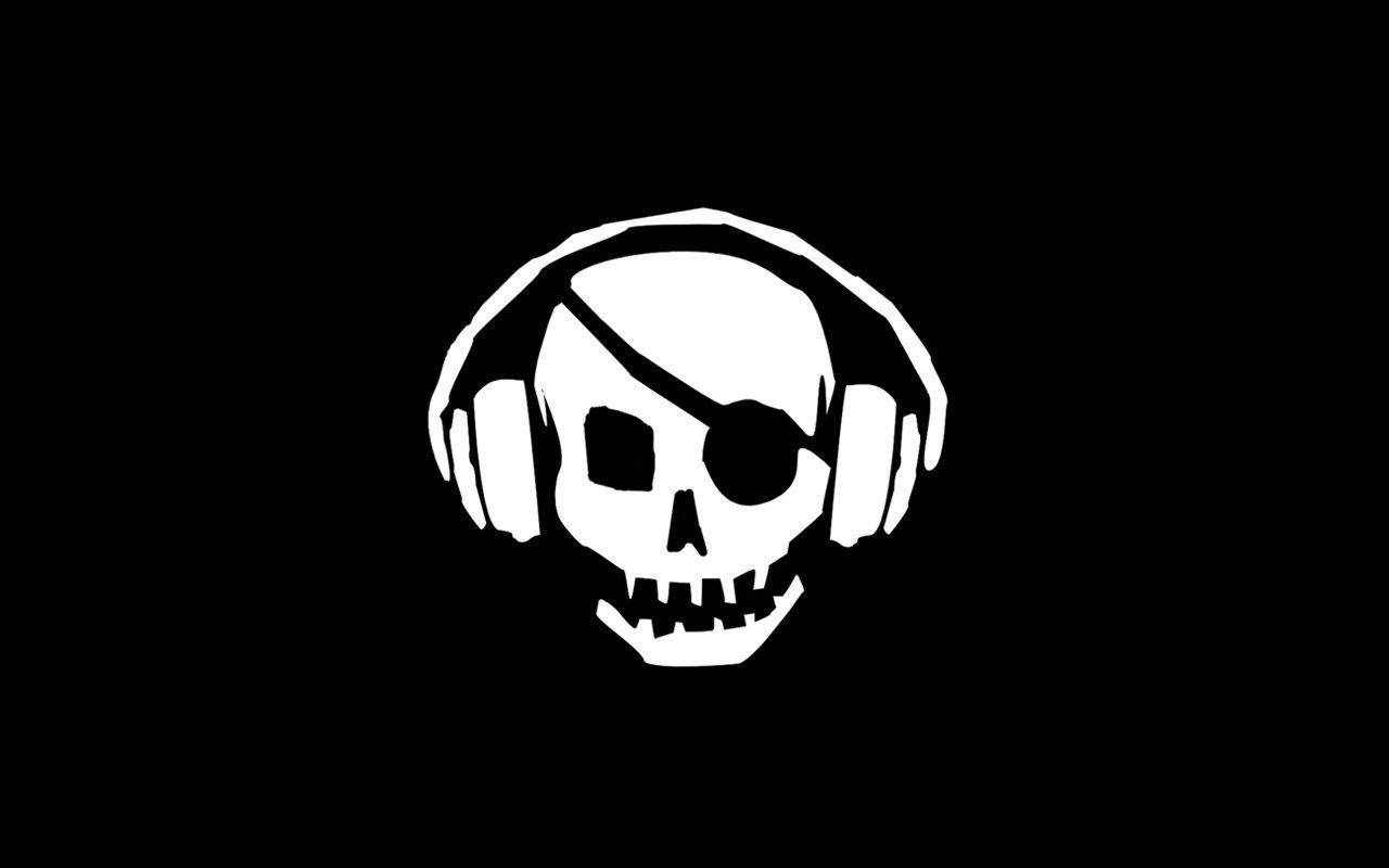 Dj Pirata, Esqueleto, Audifonos, Skull Deejay, B&w - Skull With Headphones Black , HD Wallpaper & Backgrounds
