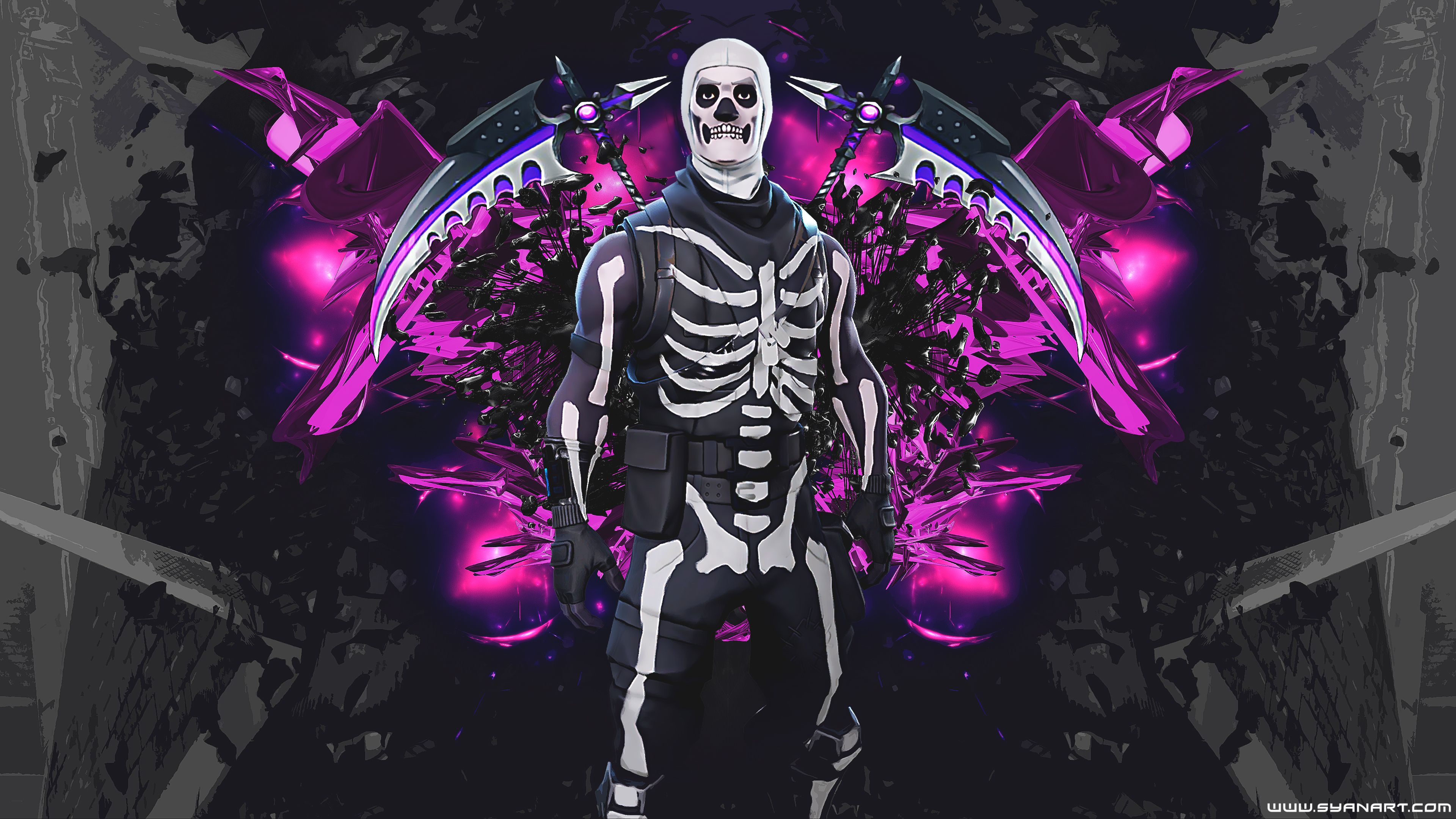 Fortnite Wallpaper Skull Trooper , HD Wallpaper & Backgrounds