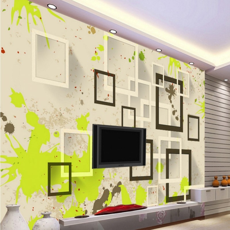 Personalizado Mural Retro Color Caja De Tinta 3d Wallpaper - Living Room , HD Wallpaper & Backgrounds