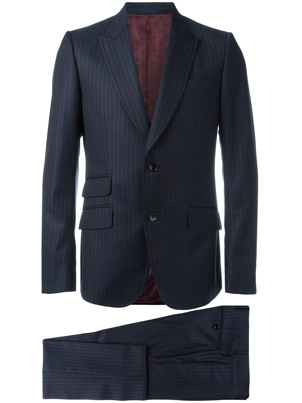 Gucci Traje A Rayas Heritage 4453 Hombre Ropa Trajes - Alexander Mcqueen Mens Suit Jacket , HD Wallpaper & Backgrounds