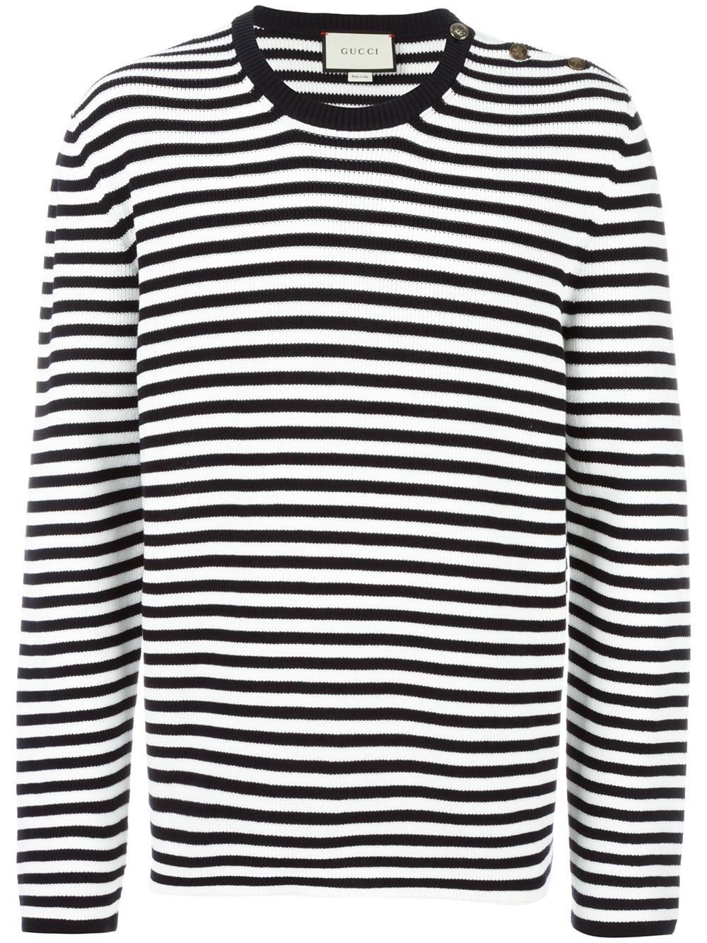 Gucci Jersey De Rayas Con Cuello Redondo 9171 Hombre - Gucci Long Sleeve Striped Shirt , HD Wallpaper & Backgrounds