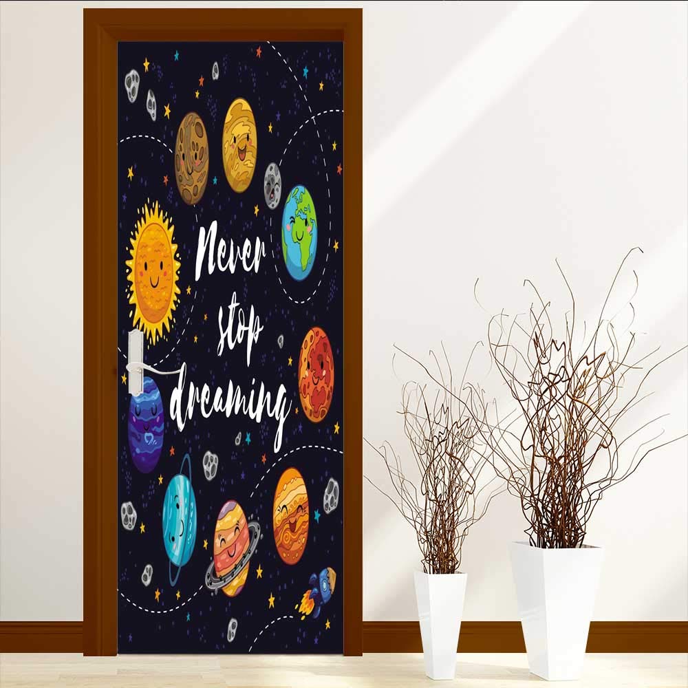 Textilelihome Repositionable Fabric Mural Quotes Cute - Flowers Design For Bedroom Doors , HD Wallpaper & Backgrounds