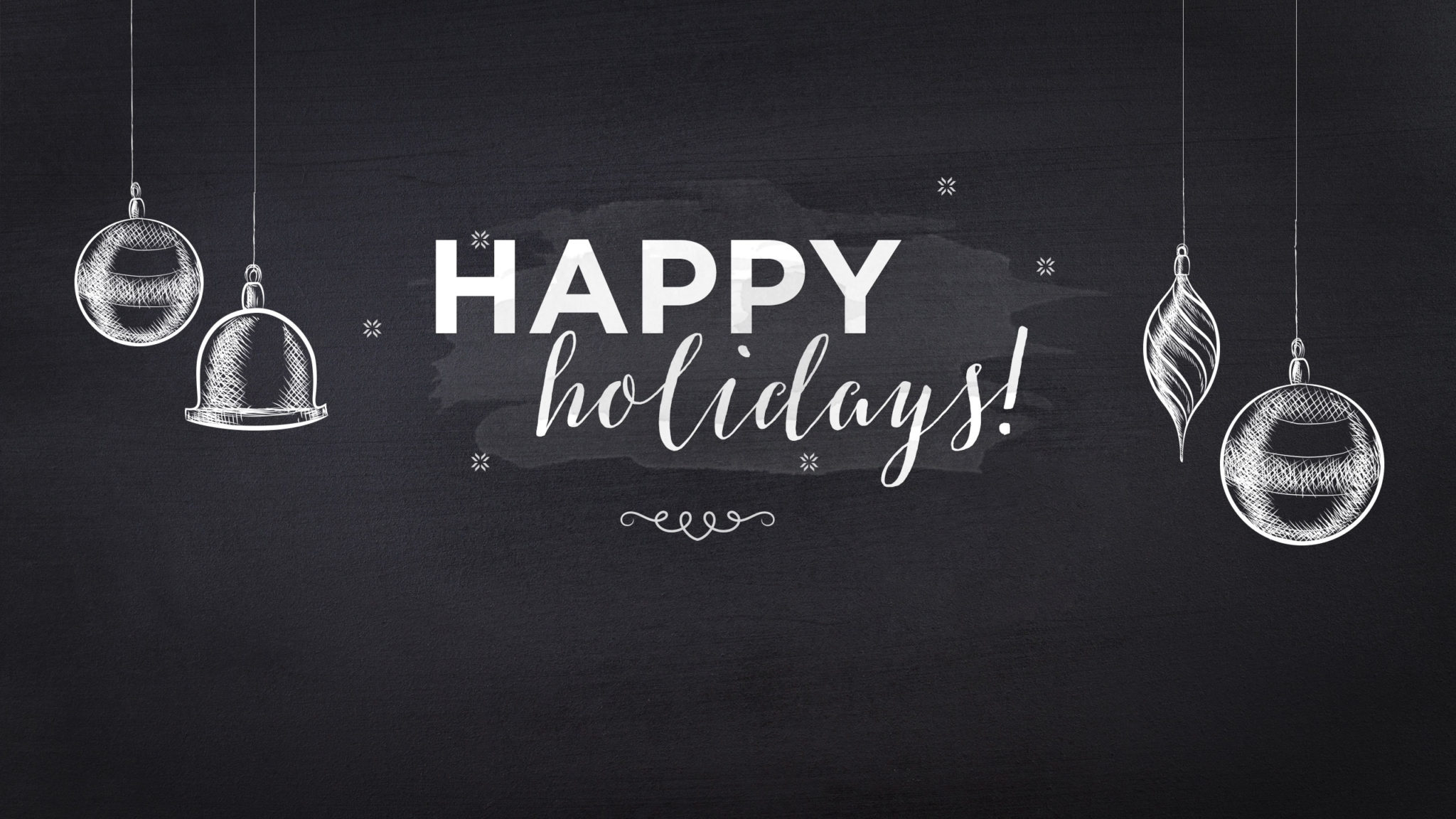 2560 X 1440 - Black Happy Holidays , HD Wallpaper & Backgrounds