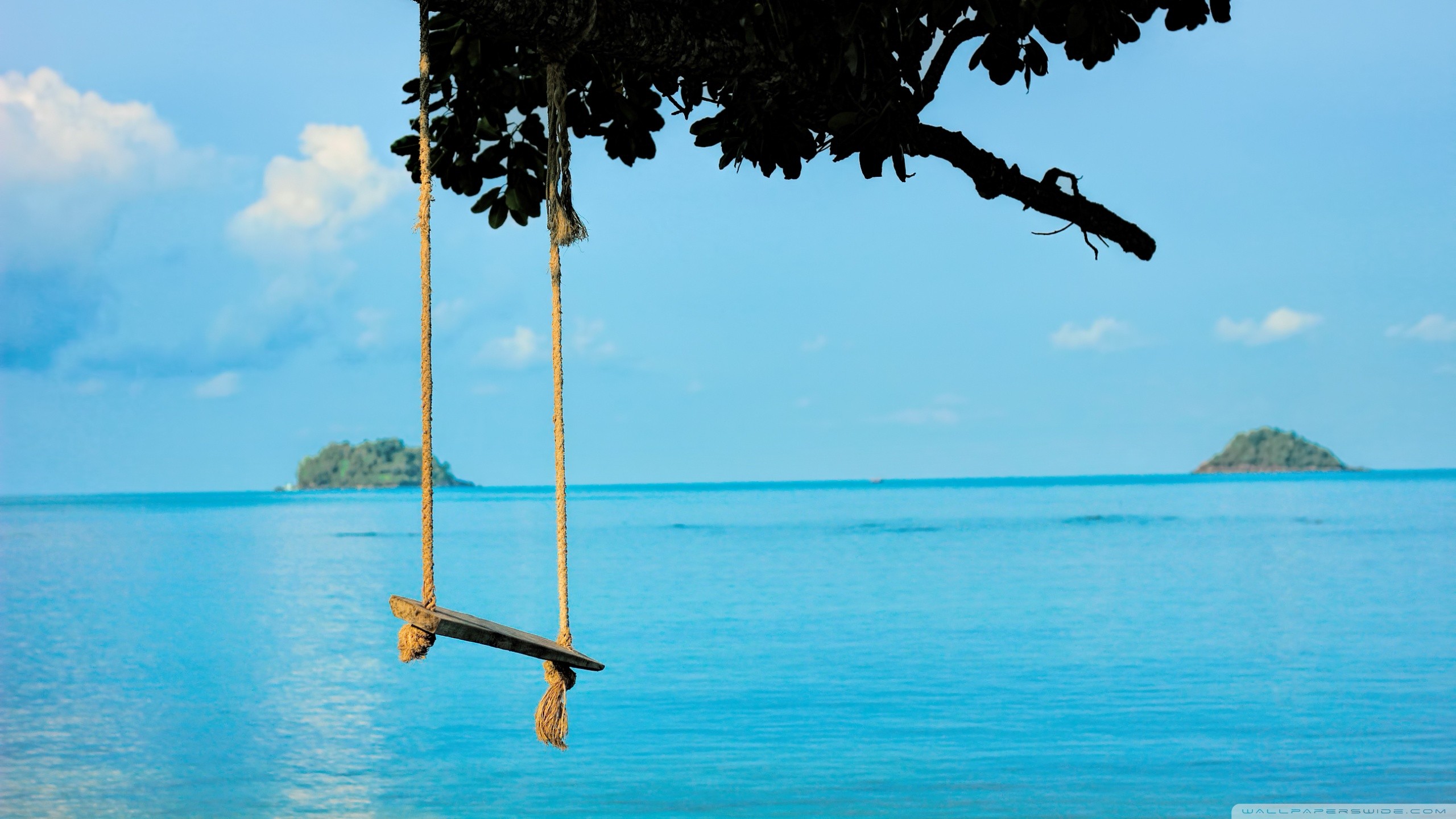 Relaxing Sea Swing Wallpaper - Hd Swing , HD Wallpaper & Backgrounds
