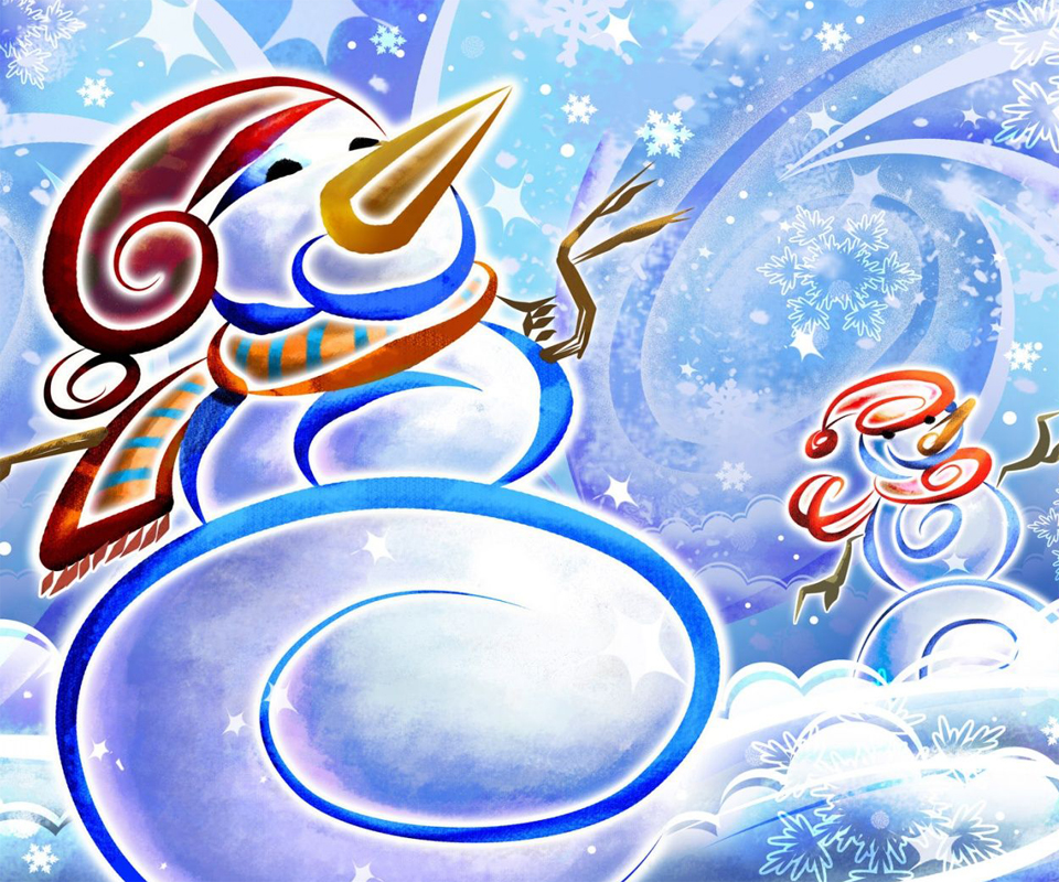 Hd Winter Snowman Android Wallpapers - Fond D Écran Noel , HD Wallpaper & Backgrounds