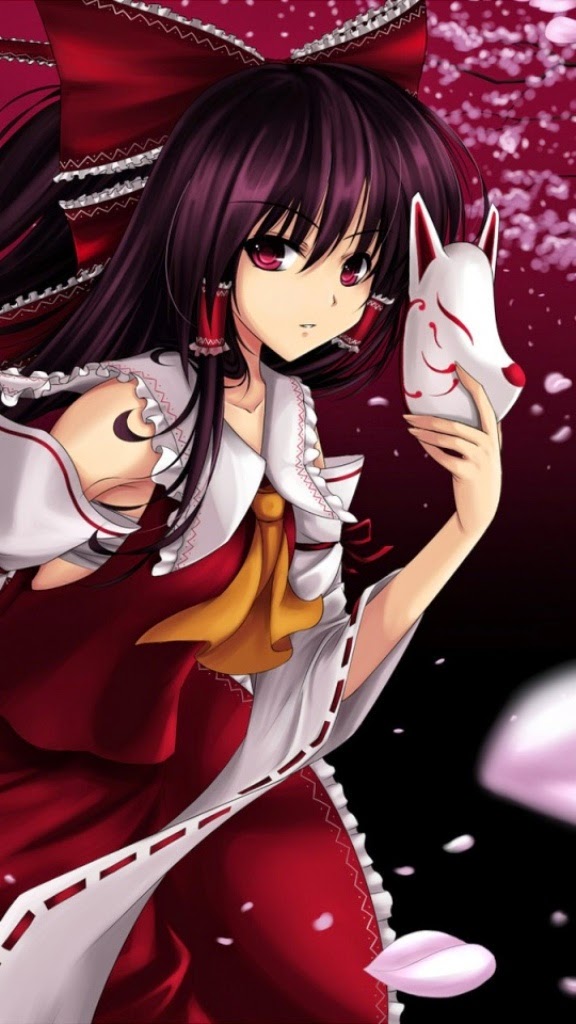 Wallpaper Anime Hd Keren Terbaru - Hakurei Reimu Wallpaper Hd , HD Wallpaper & Backgrounds