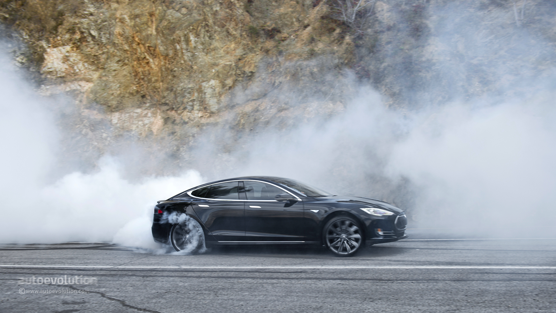 Larte Tesla Model S Wallpaper Hd Car Wallpapers 1920×1080 - Tesla Burnout , HD Wallpaper & Backgrounds