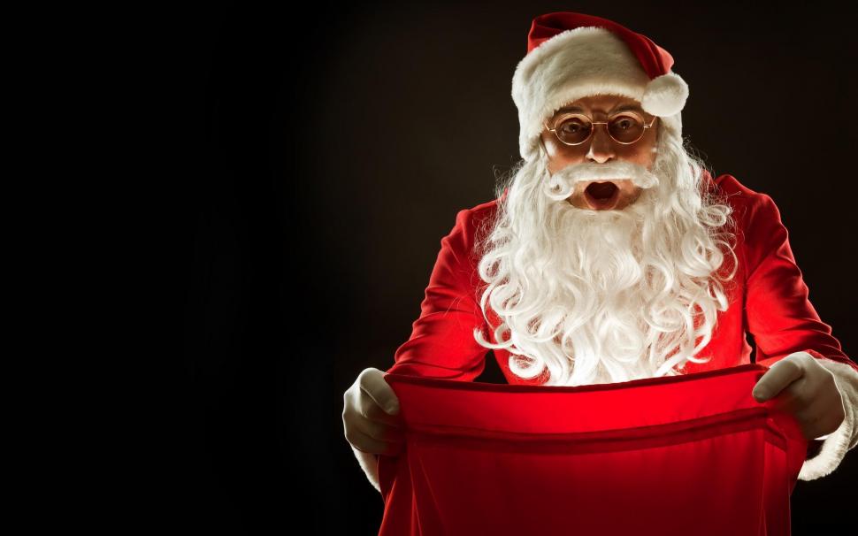 Santa Claus, Christmas, Bag, Surprise, Person, Black - Santa Claus Hd , HD Wallpaper & Backgrounds