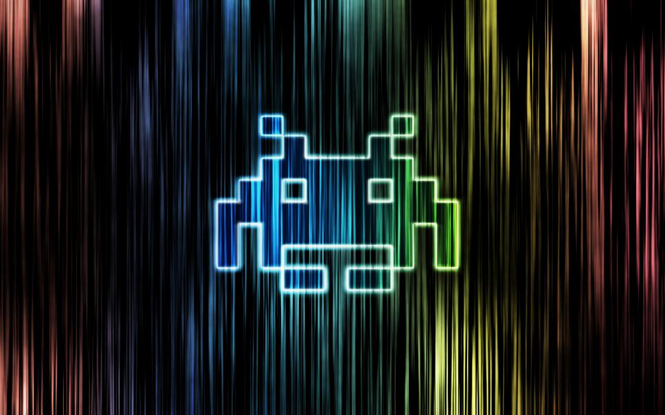 Space Invaders Colorful Hd Wallpaper - Graphic Design , HD Wallpaper & Backgrounds