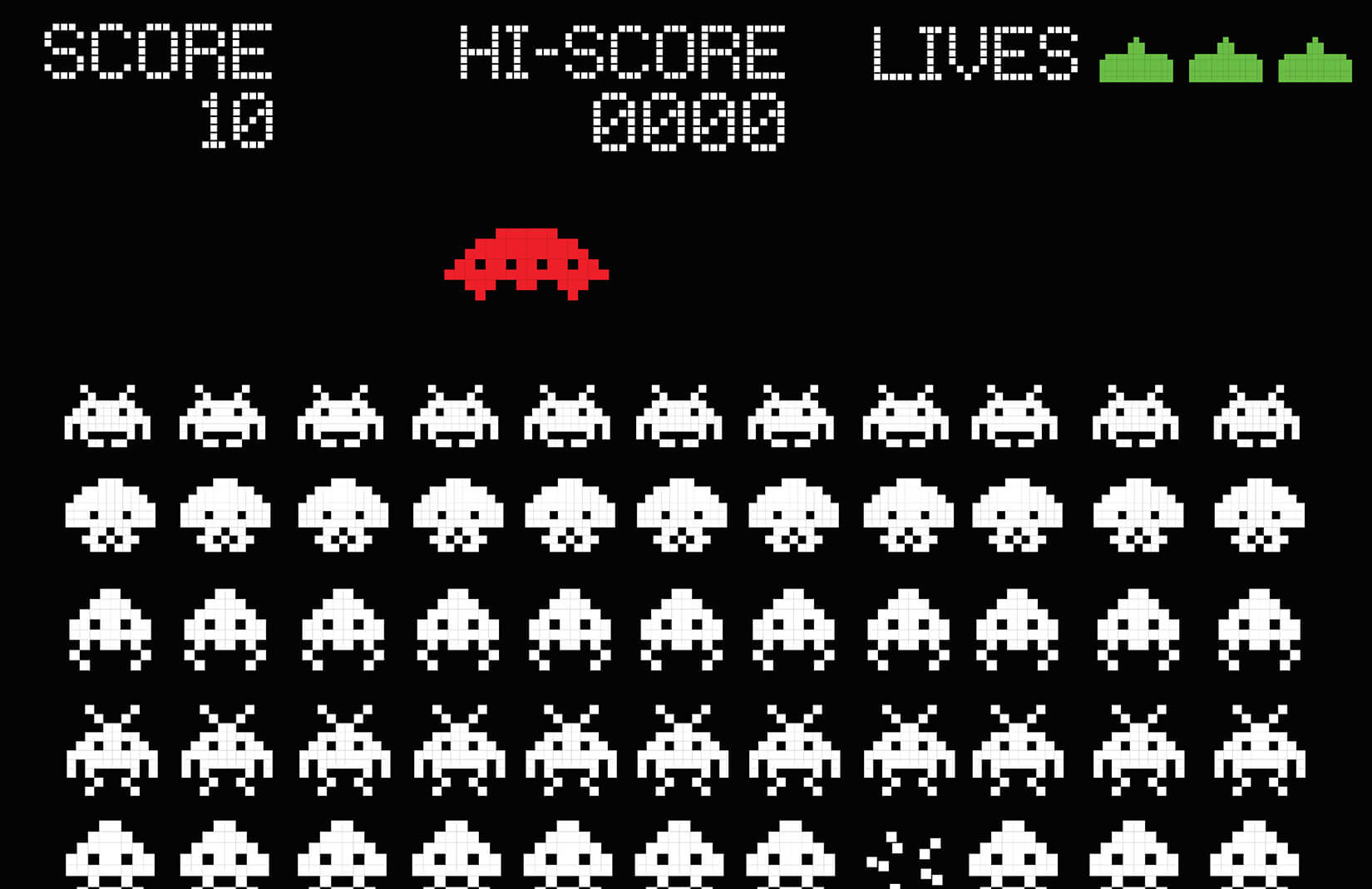 space invaders retro game