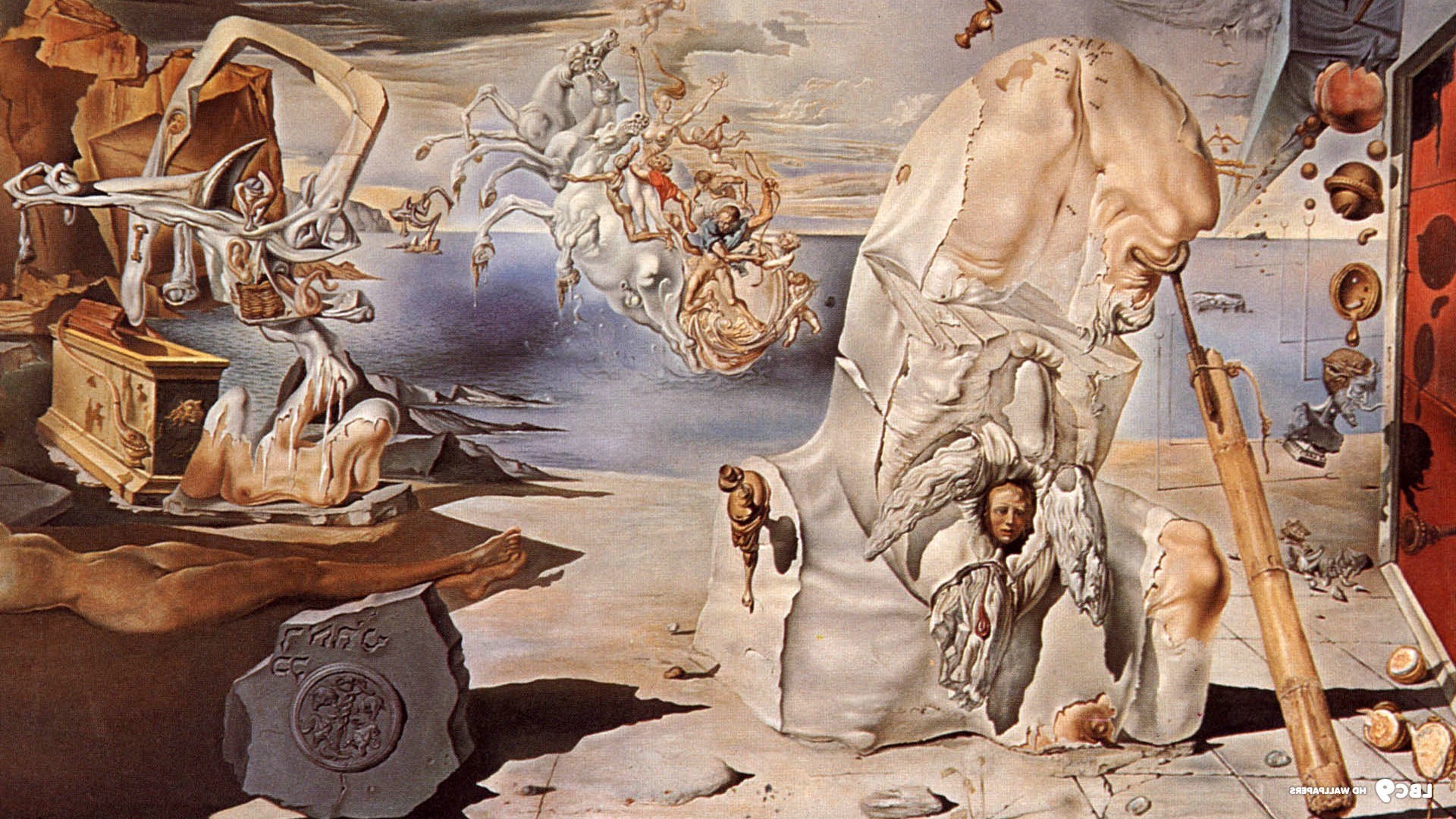 Face Of War Salvador Dali Wallpaper 1080p - Salvador Dali , HD Wallpaper & Backgrounds