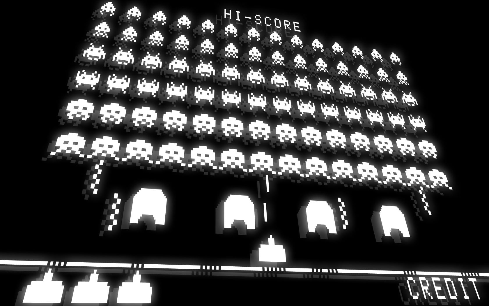 Arcade Game, Video Games, Simple, Space Invaders, Retro - Space Invaders , HD Wallpaper & Backgrounds