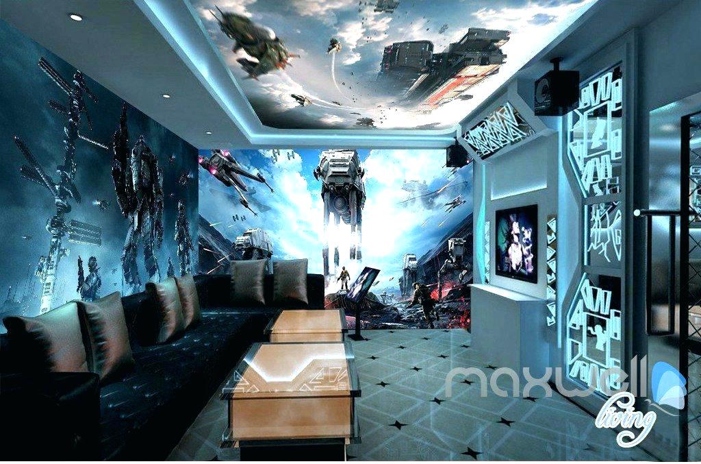Space Bedroom Wallpaper Space Room Wallpaper Mural - Star Wars Full Wall Murals , HD Wallpaper & Backgrounds